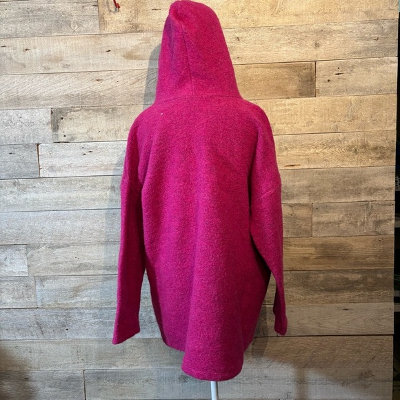 Le Nove Caposhie women’s fuchsia hooded zip up jacket in one size made in Italy - Picture 4 of 9